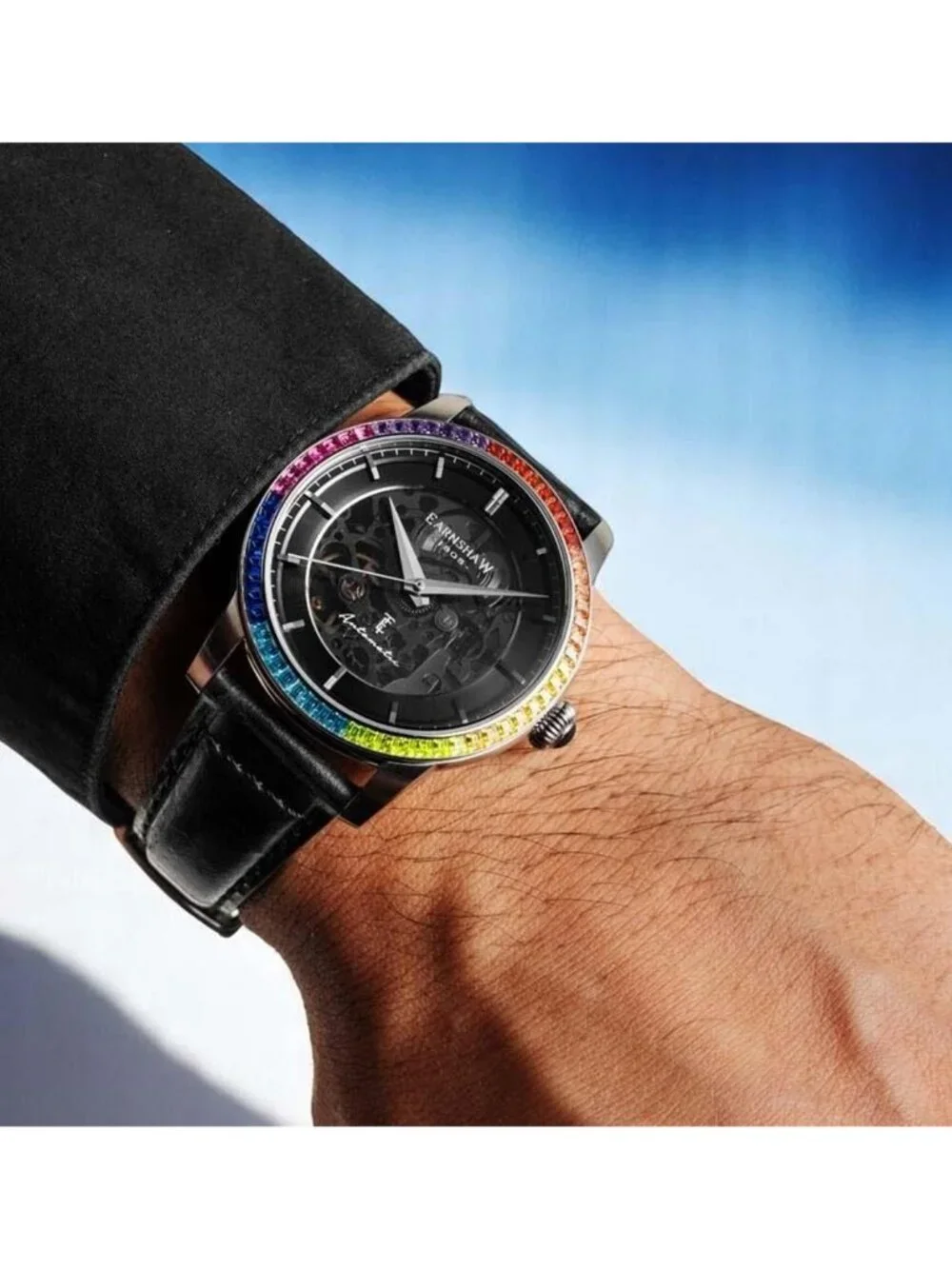 NWT Thomas Earnshaw Glory Automatic Black Dial Men's Watch